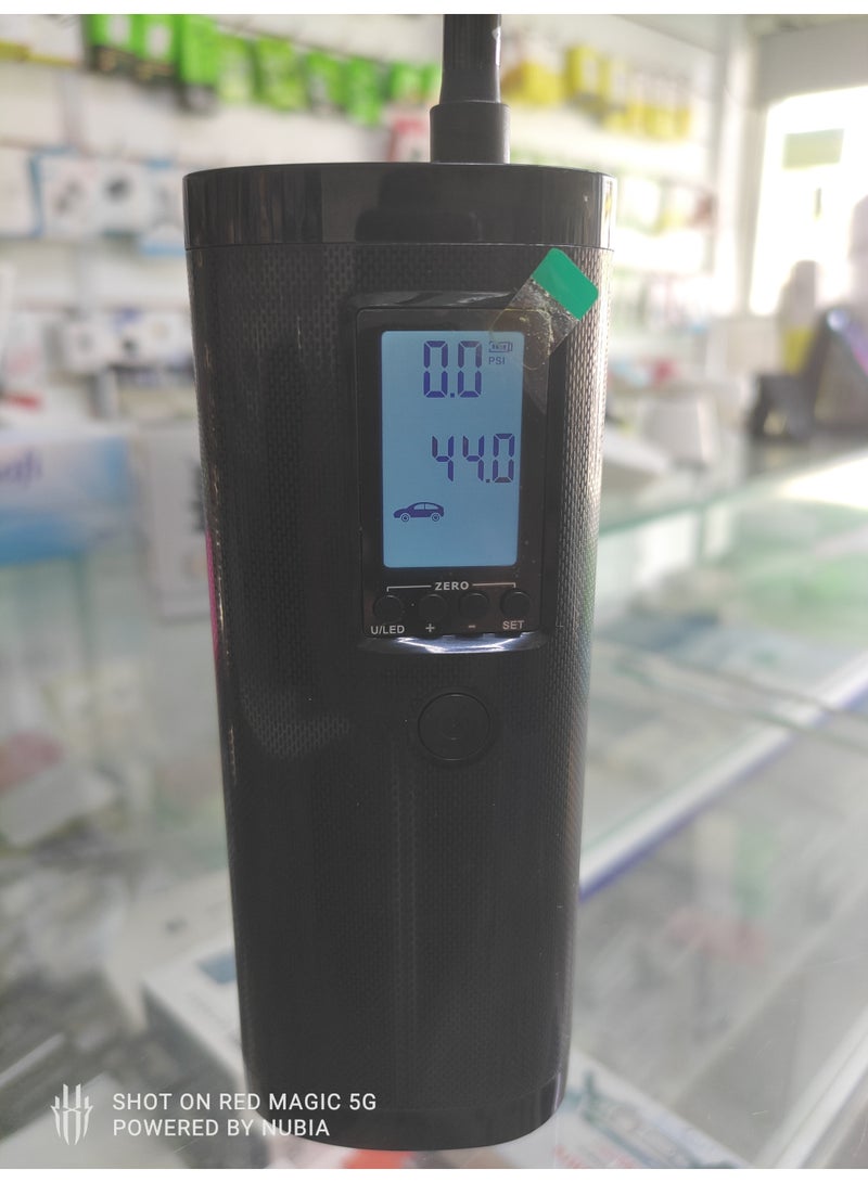 مضخة هواء رقمية محمولة قابلة لإعادة الشحن لإطارات السيارات والدراجات - Image 2